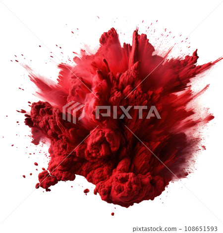 Red Holi, Holli, Holly. bright splash isolated 108651593