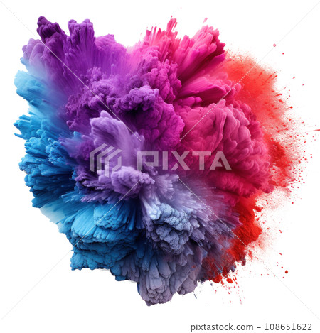 Multicolored Holi, Holli, Holly. bright splash isolated 108651622