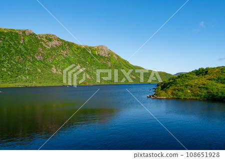 Dramatic, Picturesque scene, Breathtaking, Impressive summer landscape of lofoten island, Norway Dramatic, Picturesque scene, Breathtaking, Impressive summer landscape of lofoten island, Norway 108651928