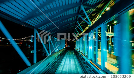 View of Tokyo from the automated monorail 108653209