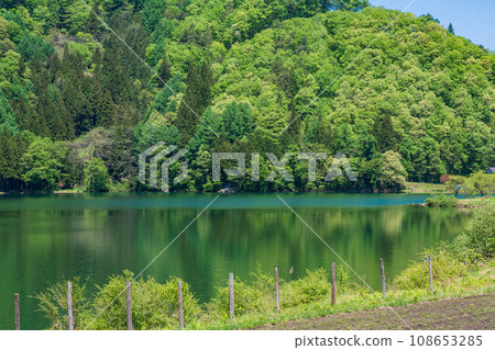 （長野縣）水稻種植後的安曇野鄉村景觀 108653285