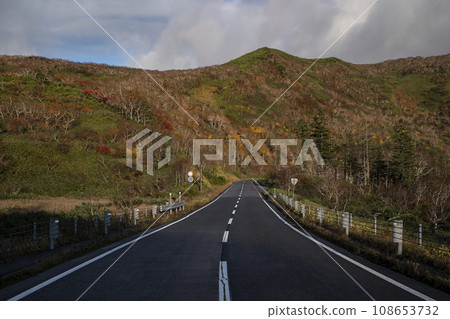 Shiretoko色的葉子橫穿路 108653732