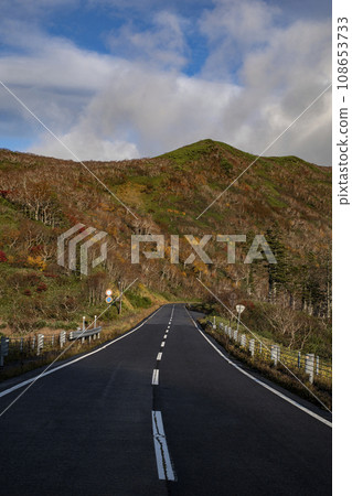 Shiretoko色的葉子橫穿路 108653733