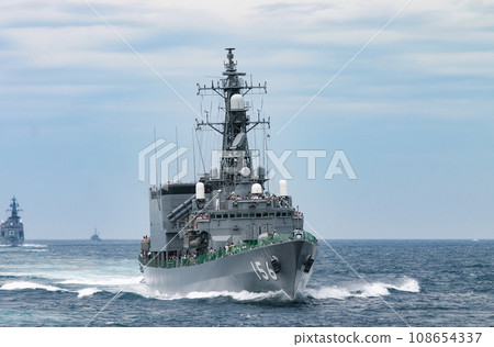 Maritime Self-Defense Force escort ship sailing 108654337