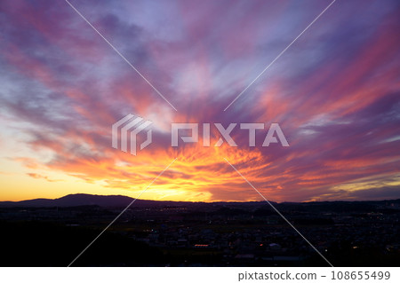 A scorching hellish autumn sunset A scorching hellish autumn sunset 108655499