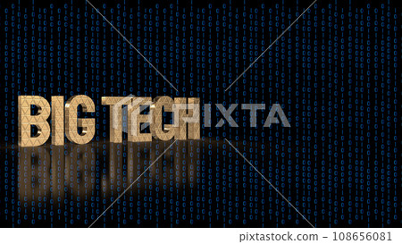 The Gold Big tech on digital Background for Business or technology concept 3d rendering The Gold Big tech on digital Background for Business or technology concept 3d rendering 108656081