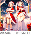 sisters in santa costumes 108656117