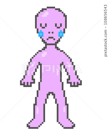 Crying alien_pixel art (purple) Crying alien_pixel art (purple) 108656543
