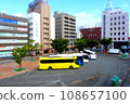 Tourist bus in front of the station miniature scenery 108657100