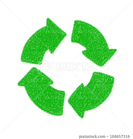循環箭頭的回收標記的簡單圖示 108657316