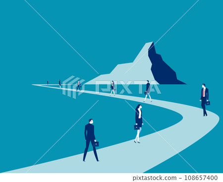 Business ambition and goal achievement. Business vector illustration 108657400