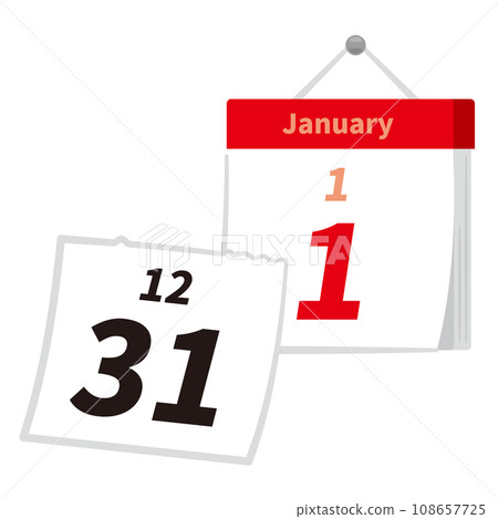Daily calendar New Year 108657725