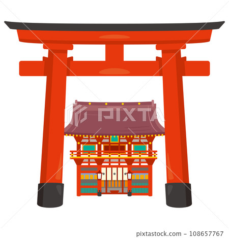 神社和鳥居 108657767
