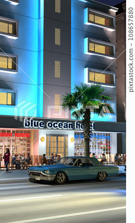 Smartphone wallpaper “Night view open terrace” #2 108657880