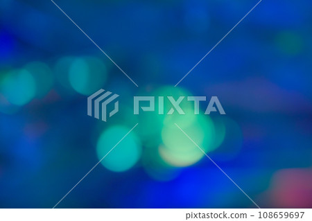藍色混色球模糊影像（背景素材） 108659697