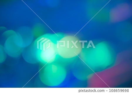 Blue mixed color ball blur image (background material) 108659698