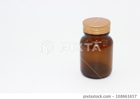 A picture of medicine bottel on white background A picture of medicine bottel on white background 108661657