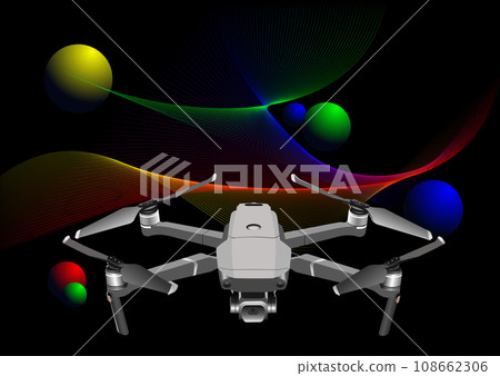 Isometric Drone Fast Delivery on futuristic background. 108662306