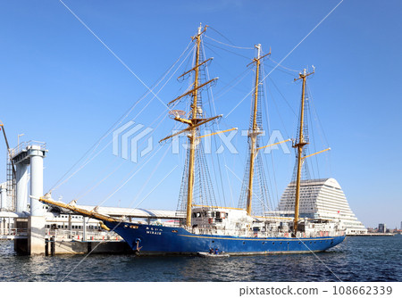 Sailing ship moored at Kobe Port Bay Cruise Terminal Mirai (Kobe City, Hyogo Prefecture) Sailing ship moored at Kobe Port Bay Cruise Terminal Mirai (Kobe City, Hyogo Prefecture) 108662339
