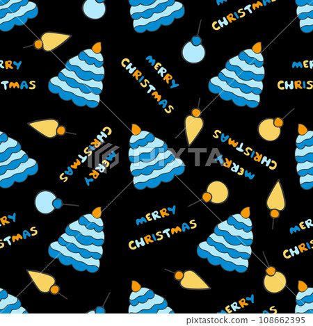 Christmas Doodle Background. Christmas, xmas and New Year Seamless Pattern. Christmas Doodle Background. Christmas, xmas and New Year Seamless Pattern. 108662395