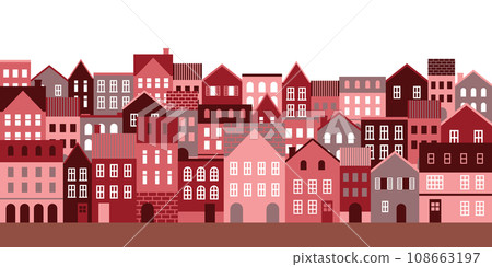 Background material_European-style cute townscape Background material_European-style cute townscape 108663197