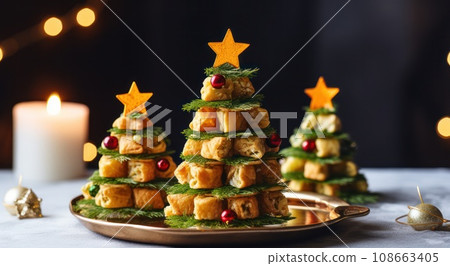 homemade christmas tree bites homemade christmas tree bites 108663405