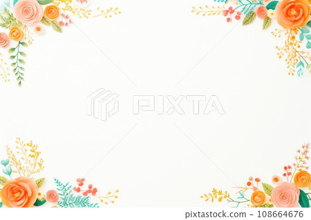 spring floral background with copy space 108664676