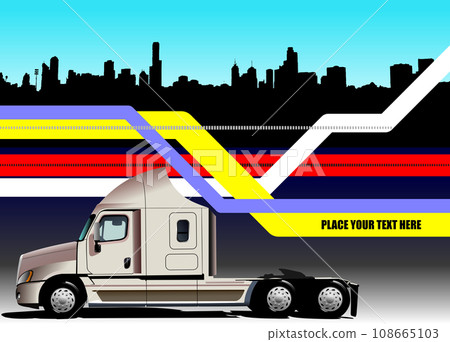 Abstract hi-tech background with track  image. Vector 3d illustration 108665103