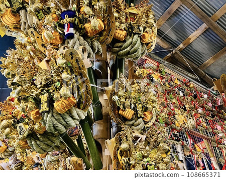 夜空中閃耀的鳥市之耙_淺草鳥市_耙_Kakome 夜空中閃耀的鳥市之耙_淺草鳥市_耙_Kakome 108665371