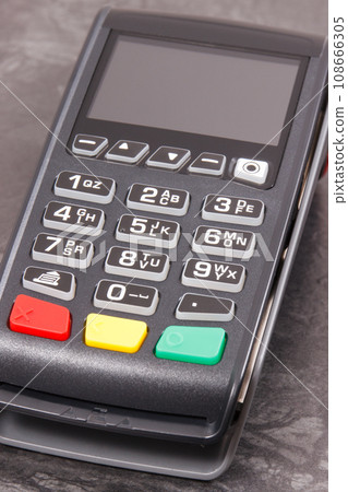 Payment terminal, credit card reader using for cashless paying Payment terminal, credit card reader using for cashless paying 108666305