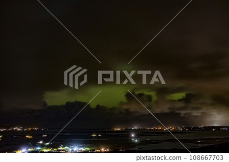 Night of one of the strongest Aurora Borealis above Dungloe and the island of Arranmore in County Donegal - Ireland Night of one of the strongest Aurora Borealis above Dungloe and the island of Arranmore in County Donegal - Ireland 108667703