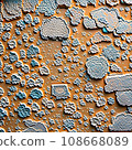 Grey mold on a brown wall.  108668089