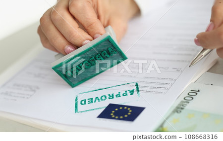 Application form seal approved for Schengen visa to European Union Application form seal approved for Schengen visa to European Union 108668316
