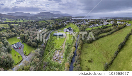 Aerial view of Ard na Greine in Ardara in County Donegal - Ireland Aerial view of Ard na Greine in Ardara in County Donegal - Ireland 108668627