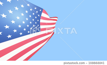 US flag. American flag on blue background. US flag. American flag on blue background. 108668841
