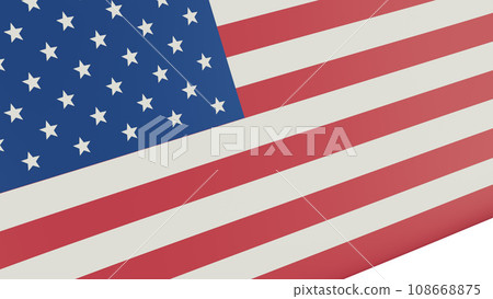 US flag. American flag on transparent background. 108668875