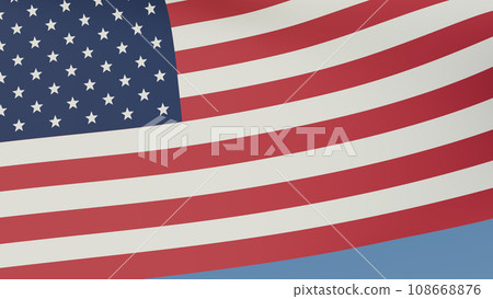 US flag. American flag on transparent background. 108668876
