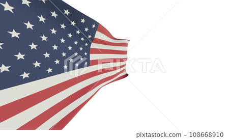 US flag. American flag on transparent background. 108668910
