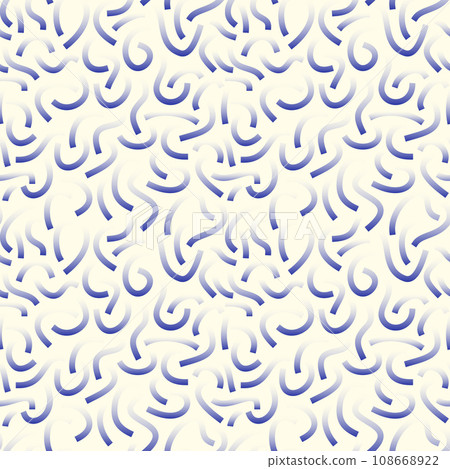 Blue and white gradient curved lines isolated on white background. Transparent Bold Squiggles. Blue and white gradient curved lines isolated on white background. Transparent Bold Squiggles. 108668922