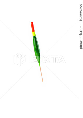fishing float on a white background close-up fishing float on a white background close-up 108669899