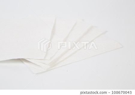 white Thick fabric on the white background. 108670043