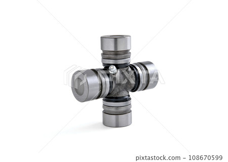 joint automobile cross, auto parts on a white background joint automobile cross, auto parts on a white background 108670599