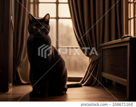 Cats POV in warm gothic lighting sepia. Cats POV in warm gothic lighting sepia. 108671168