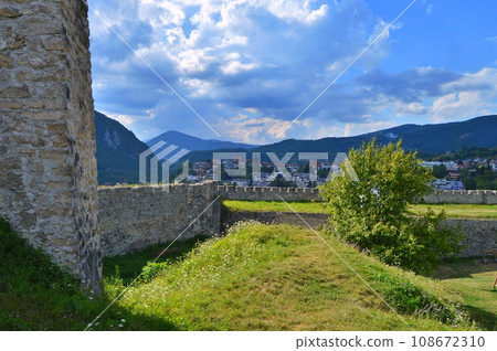 Travel to Europe during summer on holiday, Jajce in Bosnia and Herzegovina 108672310