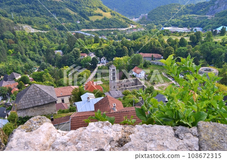 Travel to Europe during summer on holiday, Jajce in Bosnia and Herzegovina 108672315