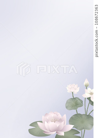 Mourning postcard template lotus flower Mourning postcard template lotus flower 108672363