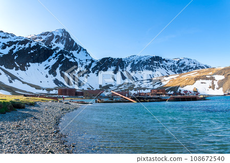South Georgia Island Grytviken whaling station ruins 108672540
