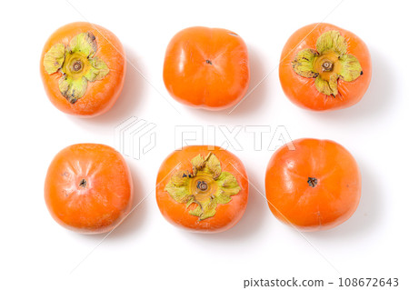 Jiro persimmon white background material Jiro persimmon white background material 108672643