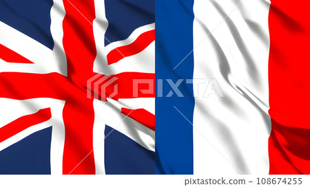 British and French flags 108674255