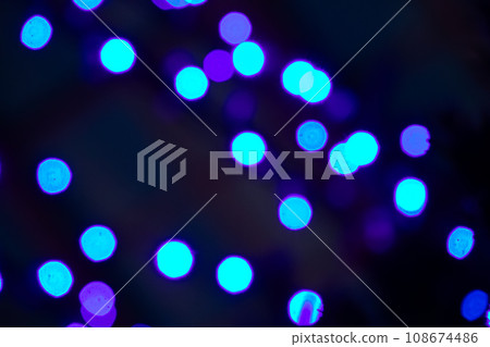 Blue and purple ball bokeh background material 108674486